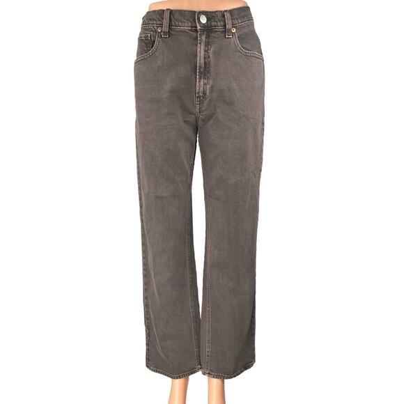 GAP Denim - GAP 90's Loose Women's Gray Straight Wide Leg Mid Rise Denim Jeans Pants Size 28